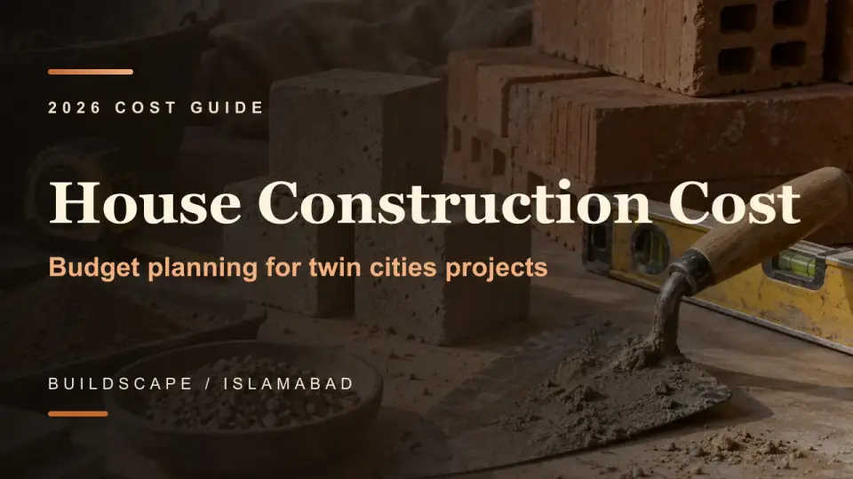 Buildscape house construction cost guide cover for Islamabad and Rawalpindi